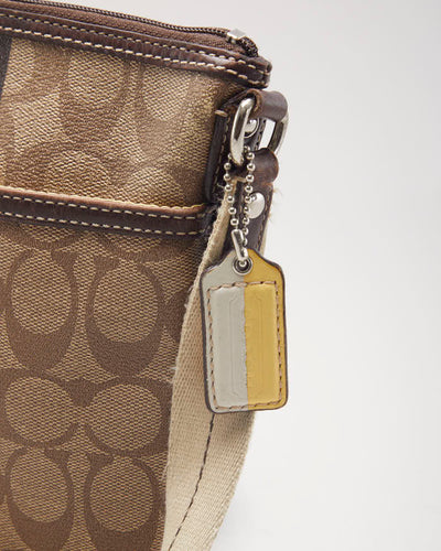Coach Monogram Brown Crossbody Bag