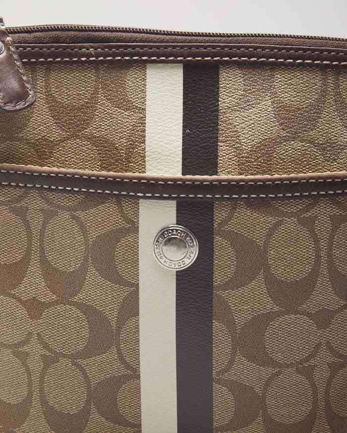 Coach Monogram Brown Crossbody Bag