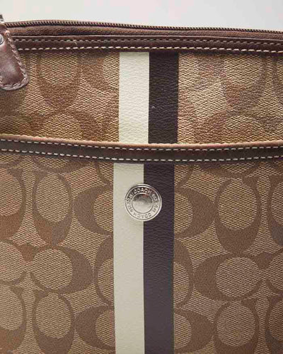 Coach Monogram Brown Crossbody Bag