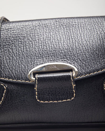 Tods Black Leather Handbag