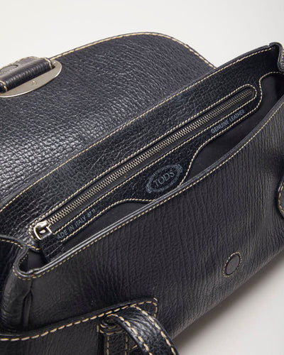Tods Black Leather Handbag