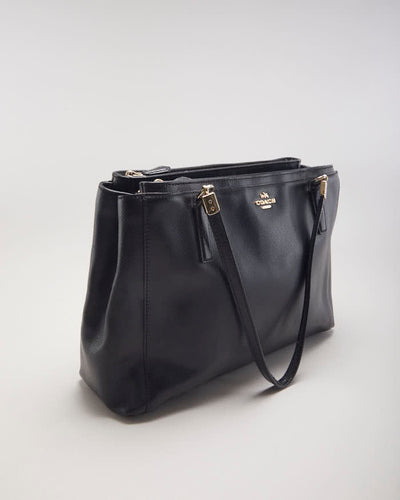 Coach Black Leather Tote Shopper Bag