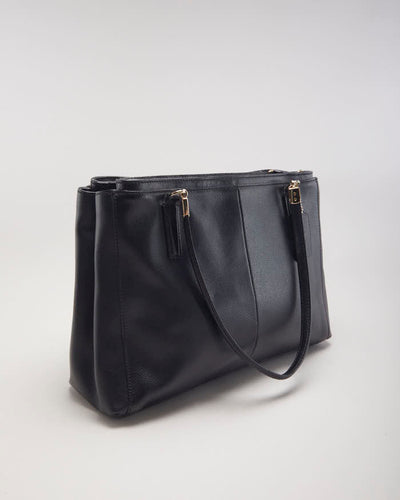 Coach Black Leather Tote Shopper Bag