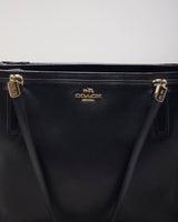 Coach Black Leather Tote Shopper Bag