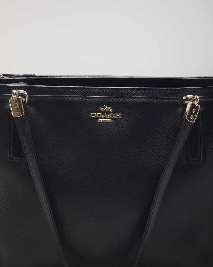 Coach Black Leather Tote Shopper Bag