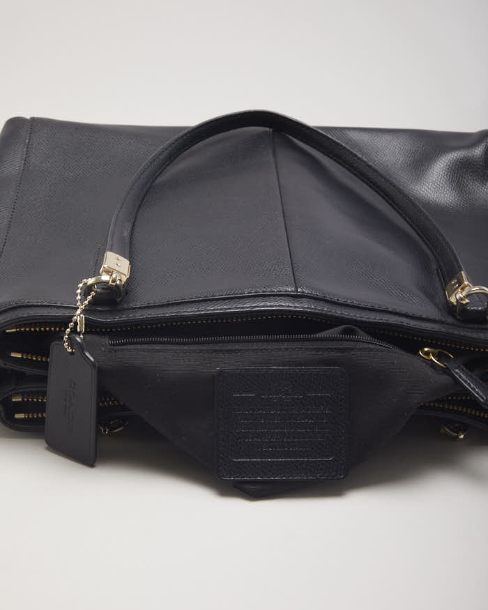 Coach Black Leather Tote Shopper Bag