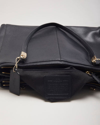 Coach Black Leather Tote Shopper Bag