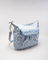 Coach Monogram Blue Shoulder Bag