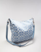 Coach Monogram Blue Shoulder Bag