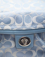 Coach Monogram Blue Shoulder Bag