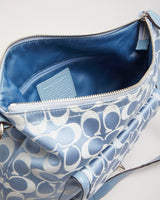 Coach Monogram Blue Shoulder Bag