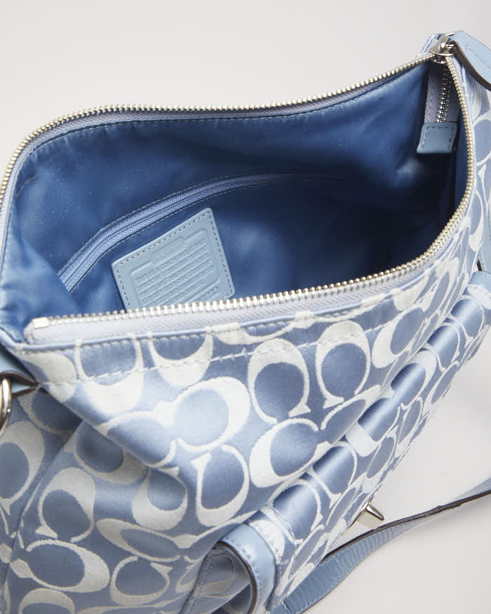 Coach Monogram Blue Shoulder Bag