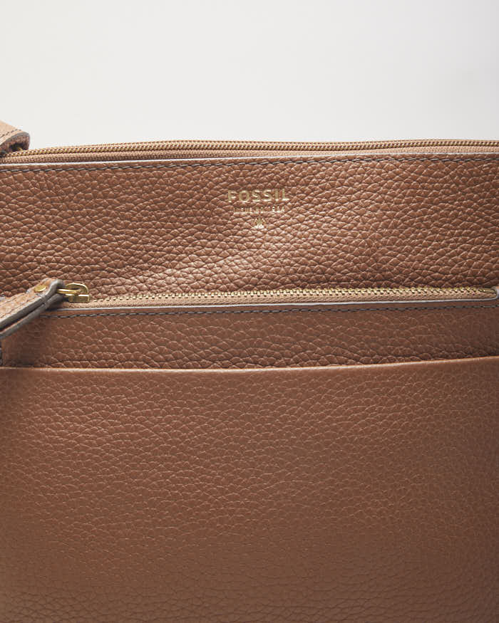 Fossil Brown Leather Crossbody Bag