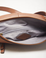 Fossil Brown Leather Crossbody Bag