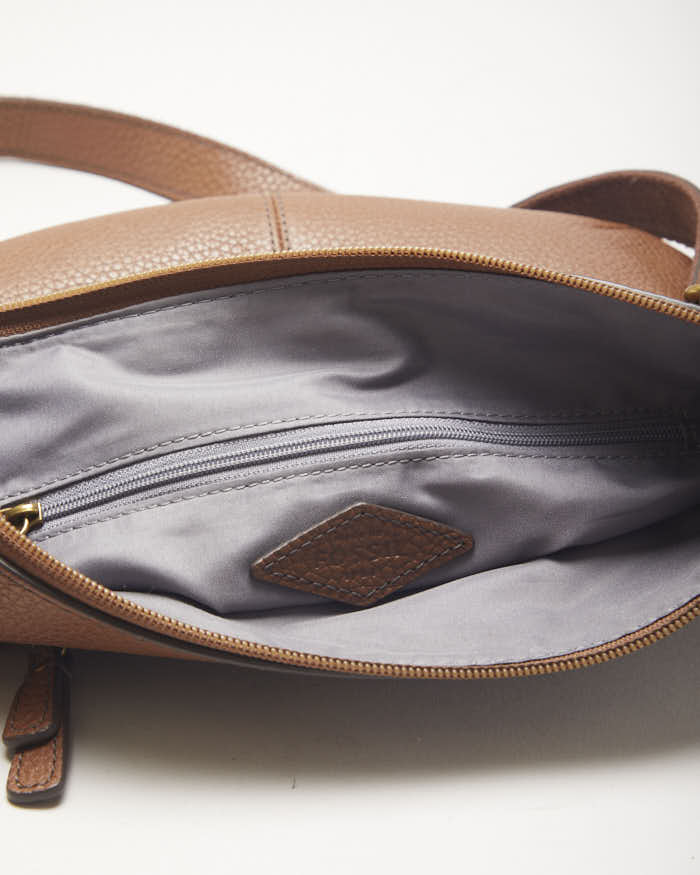 Fossil Brown Leather Crossbody Bag