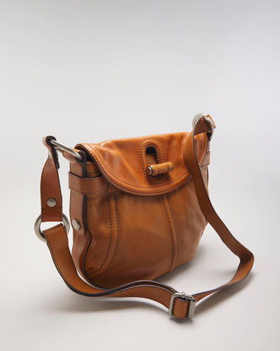Vintage Fossil Brown Leather Crossbody