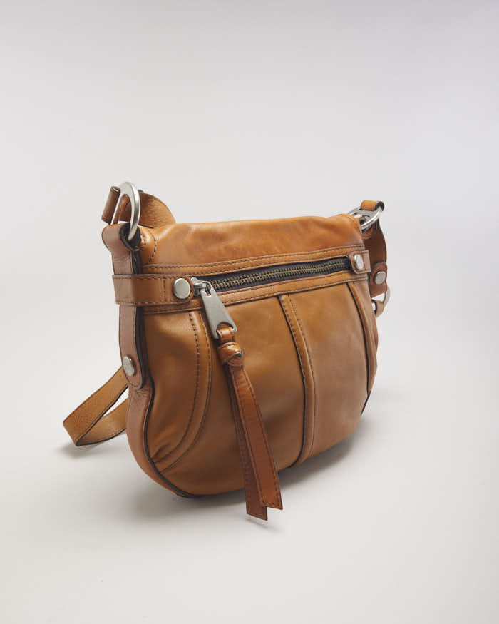 Vintage Fossil Brown Leather Crossbody