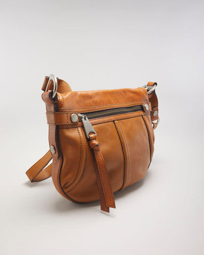 Vintage Fossil Brown Leather Crossbody