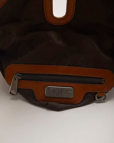 Vintage Fossil Brown Leather Crossbody