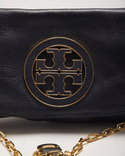 Tory Burch Black Crossbody Chain Clutch Bag