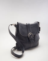 Vintage Coach Black leather Crossbody bag