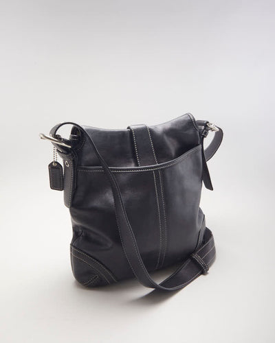Vintage Coach Black leather Crossbody bag