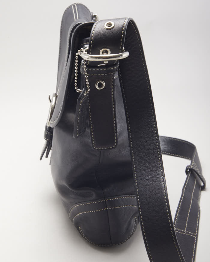 Vintage Coach Black leather Crossbody bag