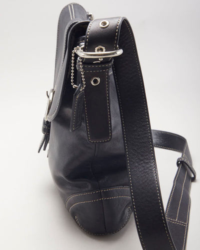 Vintage Coach Black leather Crossbody bag