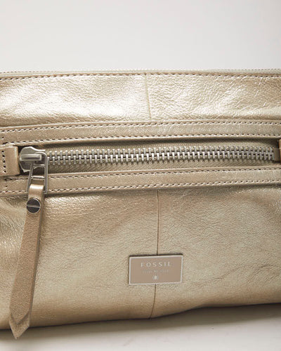 Fossil Gold Crossbody Bag