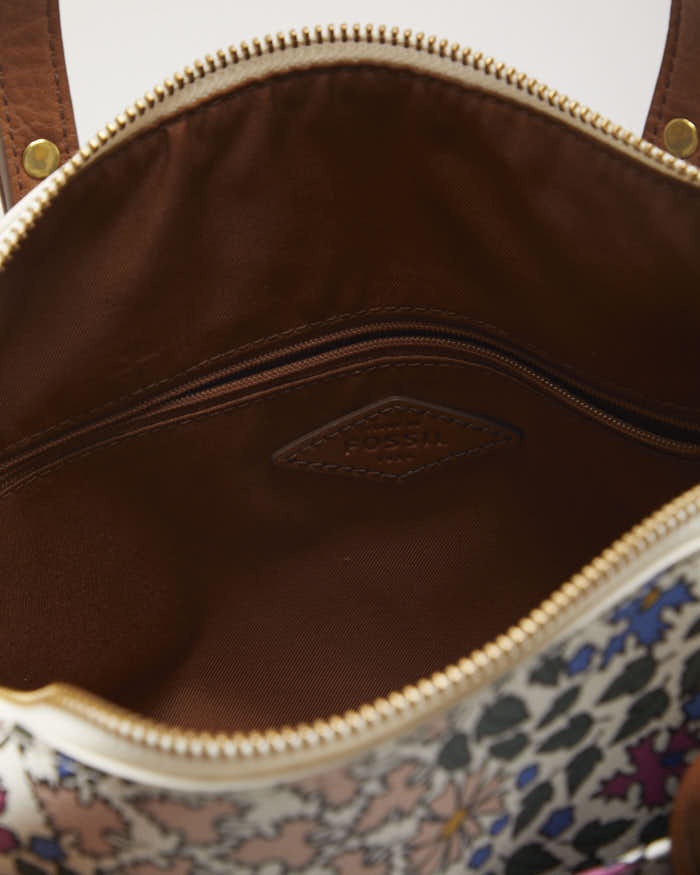 Fossil Floral Leather Crossbody