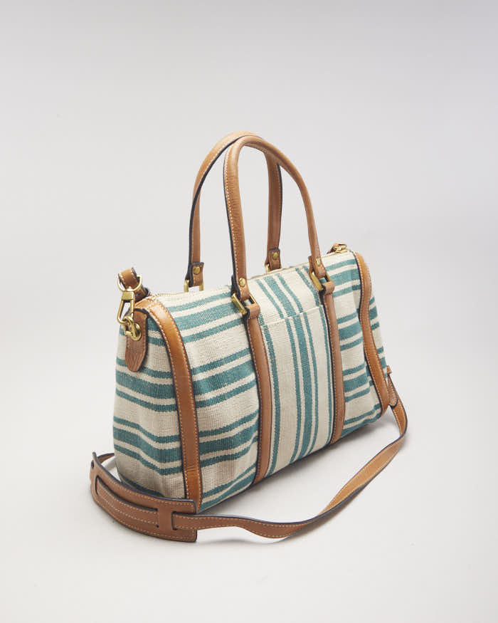 Fossil Canvas Stripe Crossbody Bag