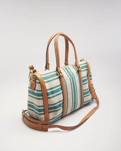 Fossil Canvas Stripe Crossbody Bag