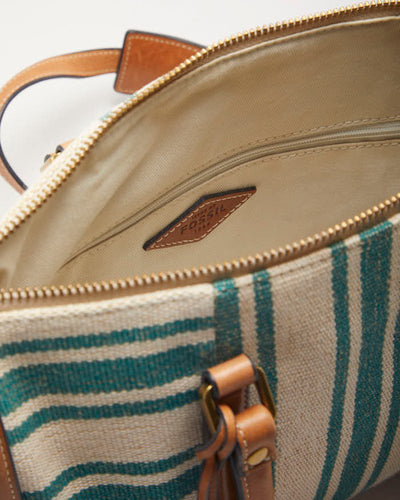 Fossil Canvas Stripe Crossbody Bag