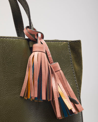 Fossil Green Leather Backpack