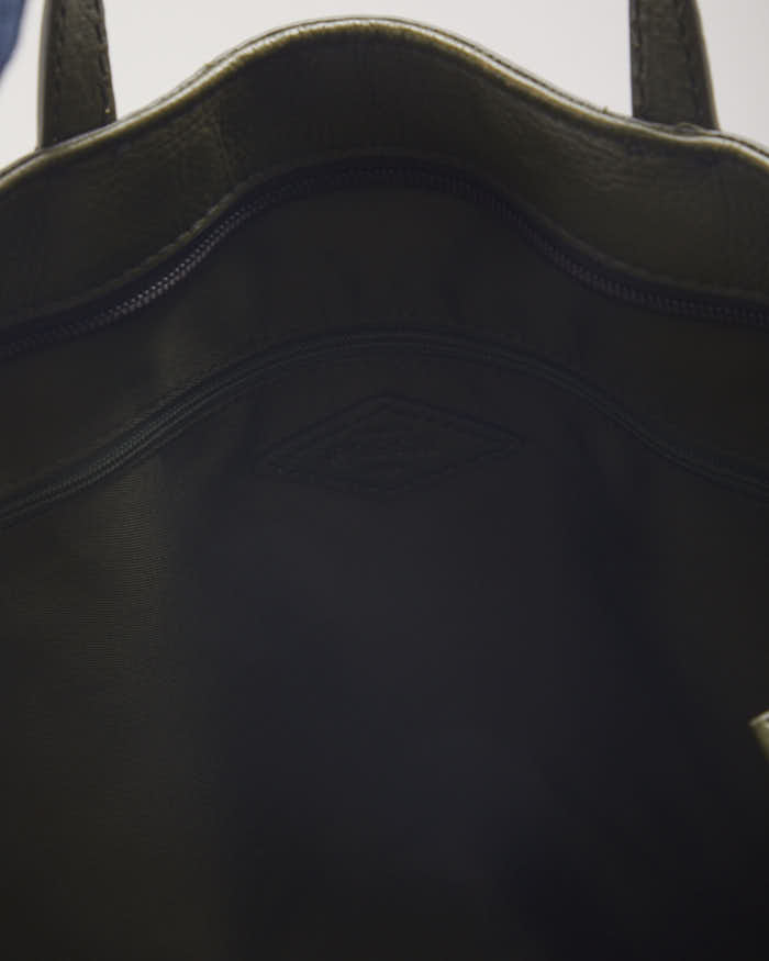 Fossil Green Leather Backpack
