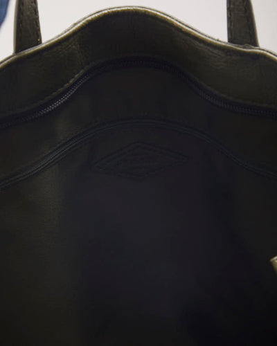 Fossil Green Leather Backpack