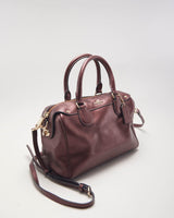 Coach Red Metallic Leather Crossbody Bag