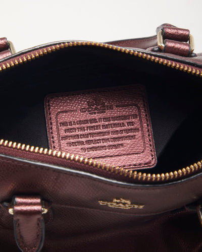 Coach Red Metallic Leather Crossbody Bag
