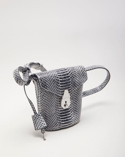 Calvin Klein Snake Print Mini Bucket Bag