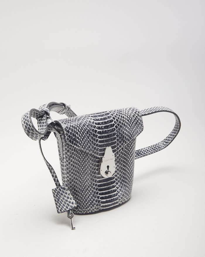 Calvin Klein Snake Print Mini Bucket Bag