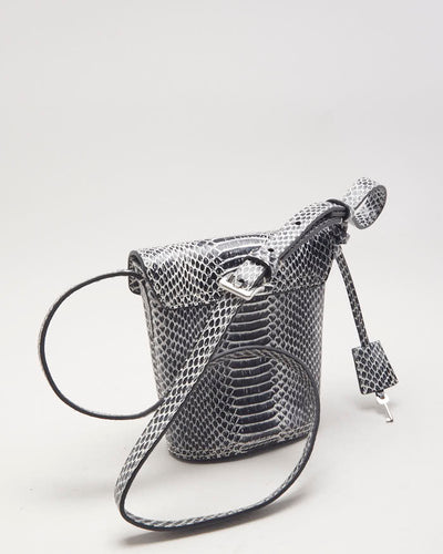 Calvin Klein Snake Print Mini Bucket Bag