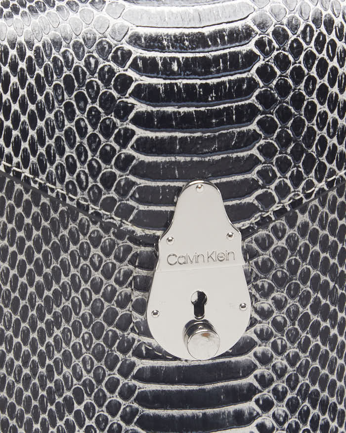 Calvin Klein Snake Print Mini Bucket Bag Rokit