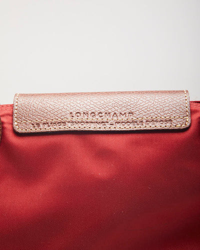 Longchamp Le Pilage Small Red Tote Bag