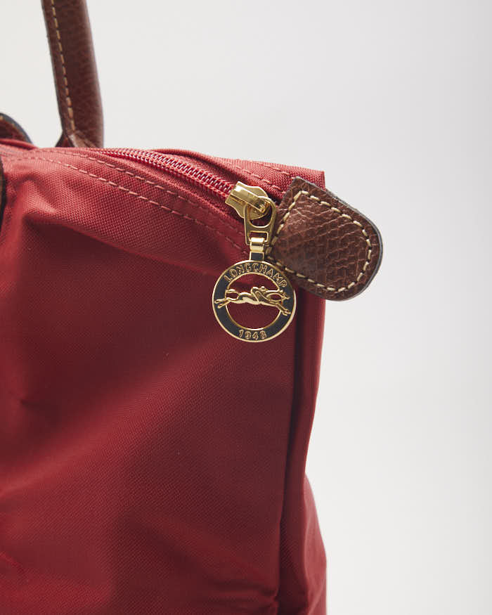 Longchamp Le Pilage Small Red Tote Bag