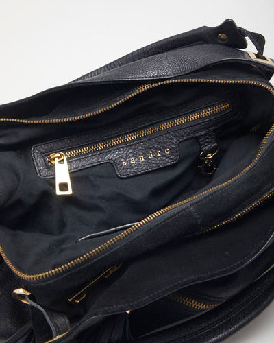 Sandro Leather Tassel Bag