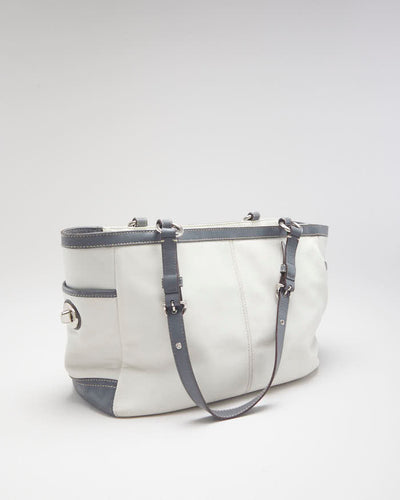 Coach White & Grey Tote Bag