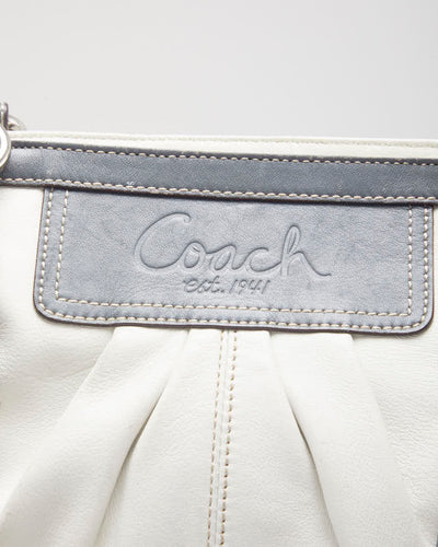 Coach White & Grey Tote Bag