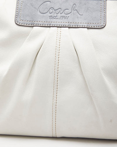 Coach White & Grey Tote Bag