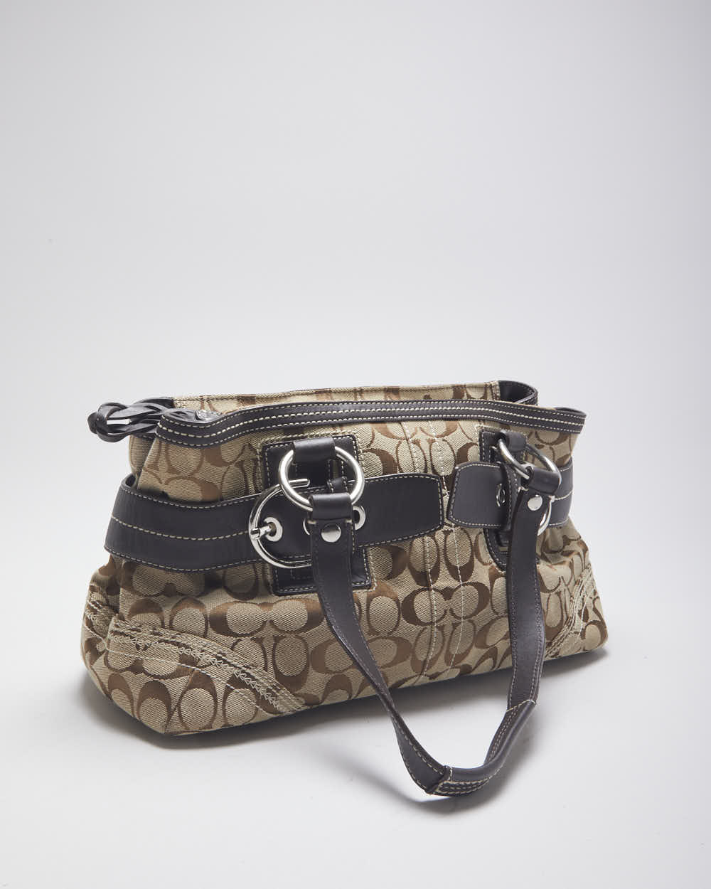 Coach Brown Canvas Monogram Handbag