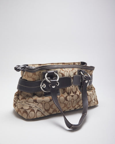 Coach Brown Canvas Monogram Handbag
